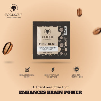 Pure coffee with lion's mane mushroom
